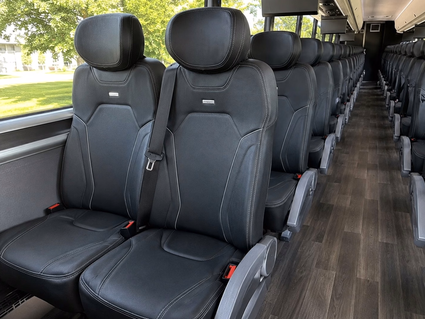 asheville charter bus inside